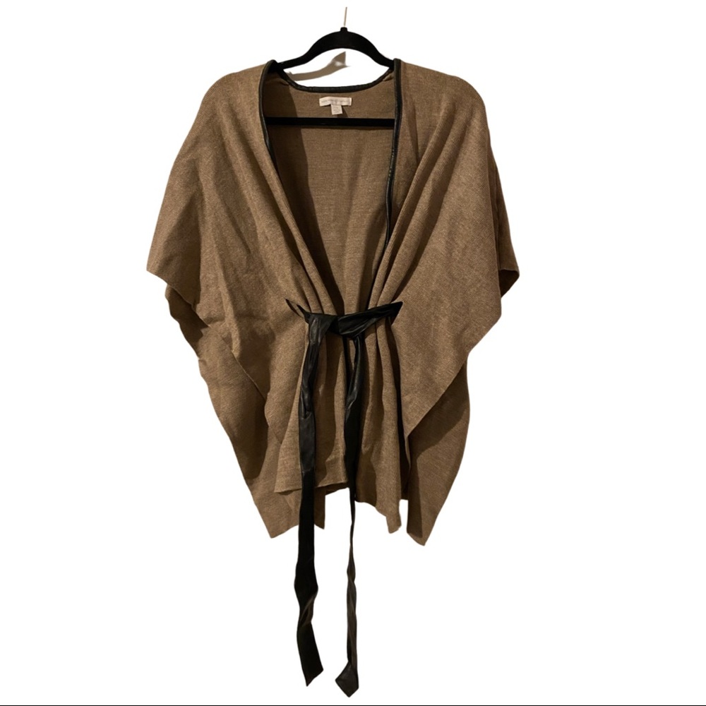 NY & Co Sweater Tunic with leather trim & belt